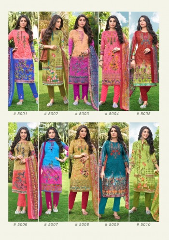 Priya Noor Fatima vol 5 Cotton Churidar dress material