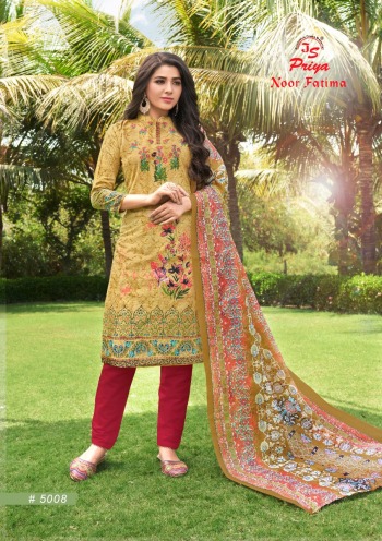 Priya Noor Fatima vol 5 Cotton Churidar dress material