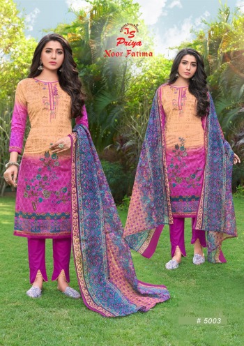 Priya Noor Fatima vol 5 Cotton Churidar dress material