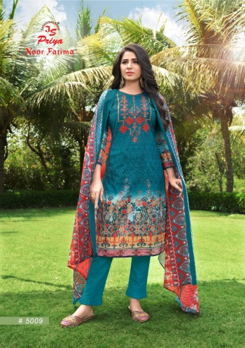 Priya Noor Fatima vol 5 Cotton Churidar dress material