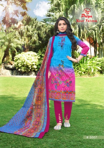 Priya Noor Fatima vol 5 Cotton Churidar dress material