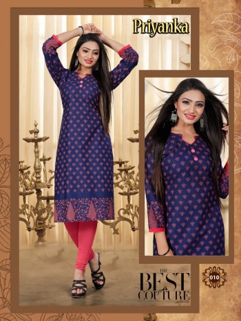 Priyanka Cotton daily wear kurtis Wholesale price