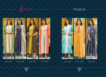 Psyna Porche vol 2 Rayon Party wear kurtis with koti wholesale Price