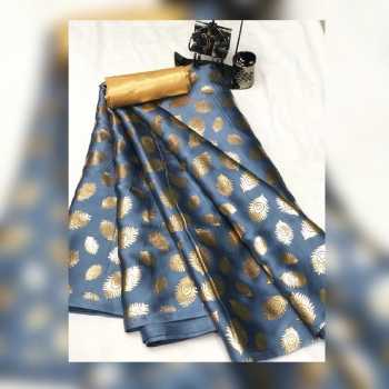 Pure Satin Silk With Floral Print Saree wholesale price