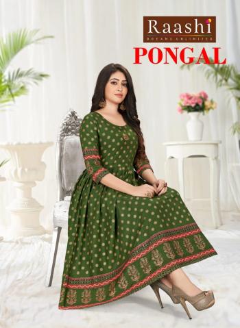 Raashi Pongal Rayon anarkali kurtis wholesaler