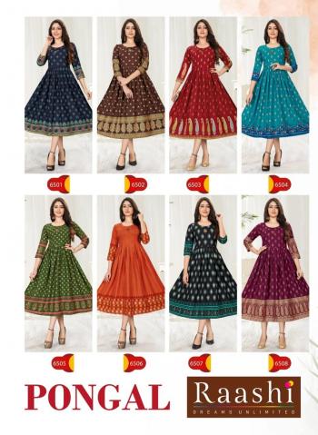 Raashi Pongal Rayon anarkali kurtis wholesaler