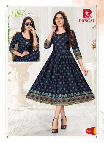 Raashi Pongal Rayon anarkali kurtis wholesaler