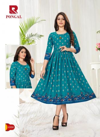 Raashi Pongal Rayon anarkali kurtis wholesaler