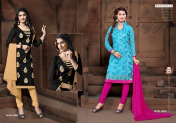 Rahul Nx Rasili vol 12 modal Silk Churidar dress material