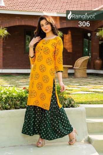 Rangjyot Magnet vol 3 kurtis with palazzo wholesaler