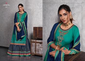 Rangoon Apsara jam Silk Salwar kameez wholesaler