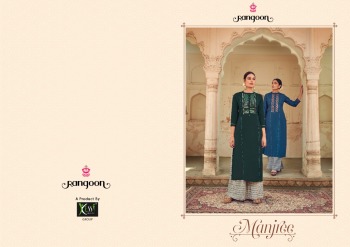 Rangoon Manjree Rayon kurtis with palazzo wholesaler