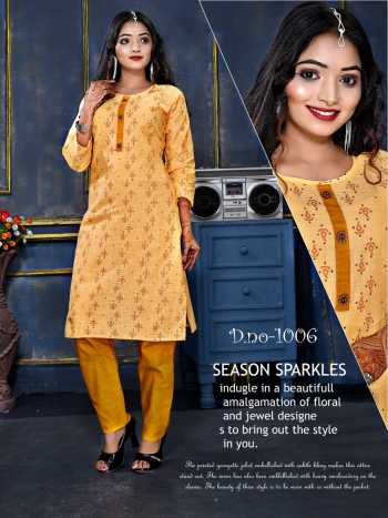 Rashika Cotton flex kurtis with pant buy wholesale Price