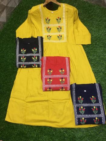 Rayon Embroidered Branded Kurtis wholesaler