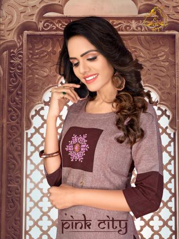 Rijiya Trands Pink City kurtis with pant catalog Wholesaler