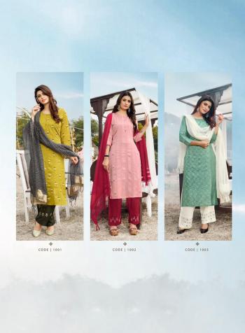 Rijiya Trendz Vasant Kurtis with Palazzo and Dupatta