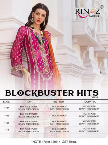 Rinaz fashion Blockbuster Hits vol 4 Pakistani Suits wholesaler