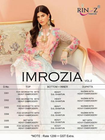 Rinaz Fashion Imorzia vol 2 pakistani Suits