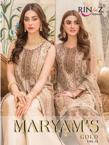 Rinaz Fashion Maryam Gold vol 11 Pakistani suits wholesaler