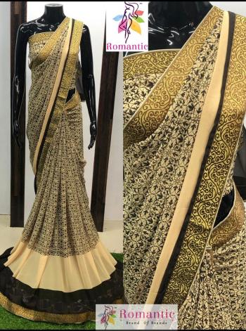 Romantic Georgette print Casual saree wholesale Price