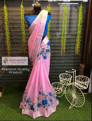 Romantic Handloom Linen casual Saree Wholesale price