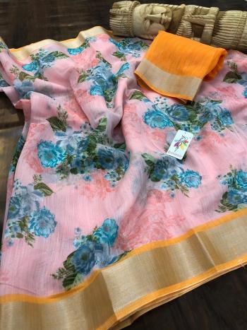 Romantic Handloom Linen casual Saree Wholesale price