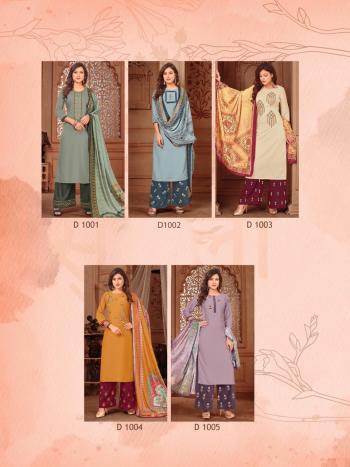 RT Surili Chinon Slub Kurtis with palazzo and Dupatta