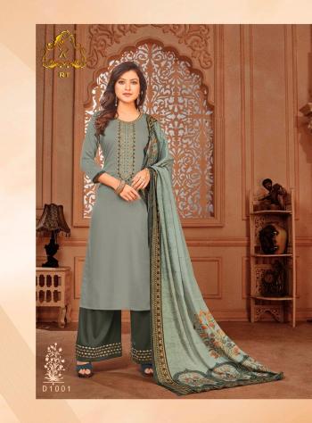 RT Surili Chinon Slub Kurtis with palazzo and Dupatta