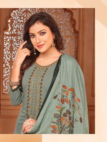 RT Surili Chinon Slub Kurtis with palazzo and Dupatta