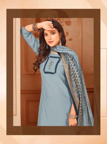 RT Surili Chinon Slub Kurtis with palazzo and Dupatta