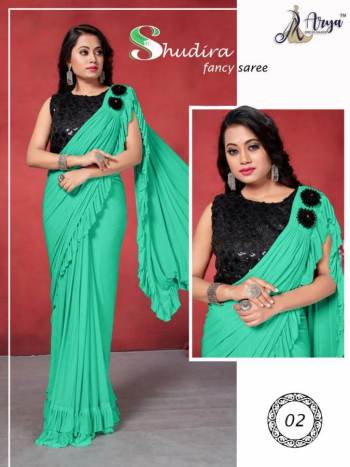 Ruffle Party wear Saree wholesaler