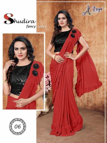 Ruffle Party wear Saree wholesaler