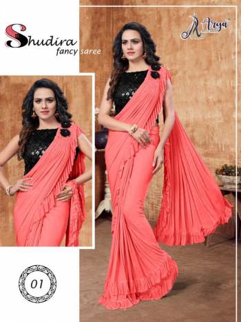 Ruffle Party wear Saree wholesaler