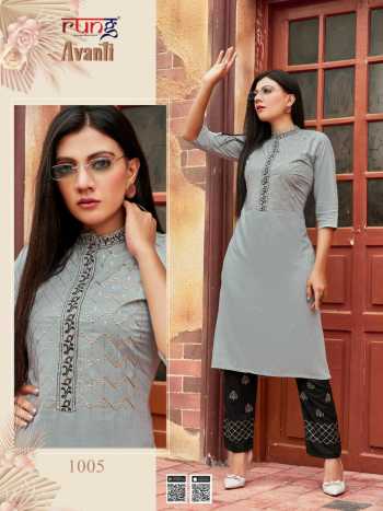 Rung Avanti Rayon kurtis with Pant wholesale Price