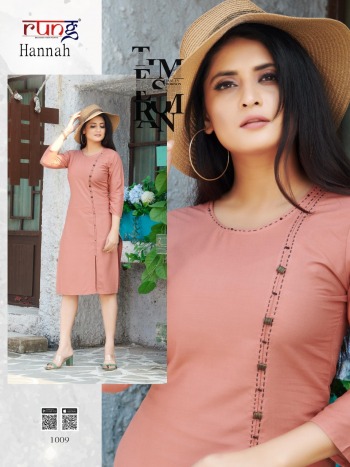 Rung Hannah Rayon Casual wear kurtis wholesaler