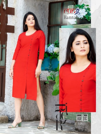 Rung Hannah Rayon Casual wear kurtis wholesaler