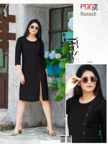 Rung Hannah Rayon Casual wear kurtis wholesaler