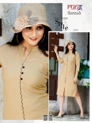 Rung Hannah Rayon Casual wear kurtis wholesaler