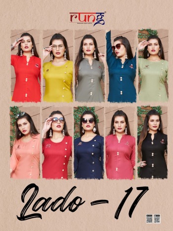 Rung Lado vol 17 Rayon kurtis Wholesaler