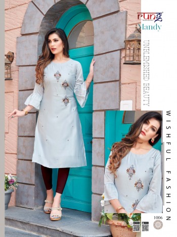 Rung Mandy Modal Silk kurtis wholesaler