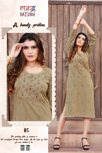 Rung Naishaa Rayon Daily wear Kurtis wholesaler