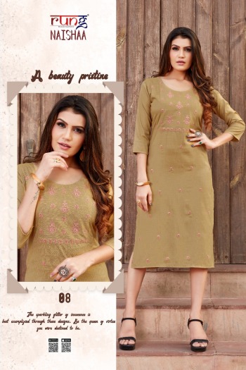 Rung Naishaa Rayon Daily wear Kurtis wholesaler