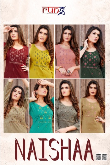 Rung Naishaa Rayon Daily wear Kurtis wholesaler