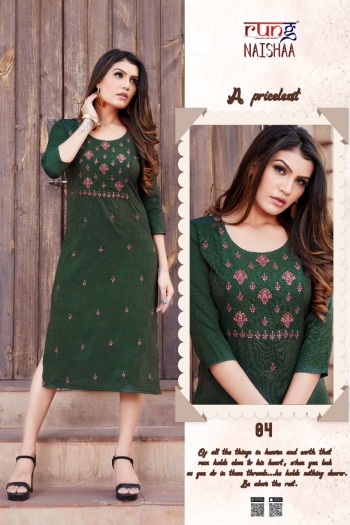 Rung Naishaa Rayon Daily wear Kurtis wholesaler