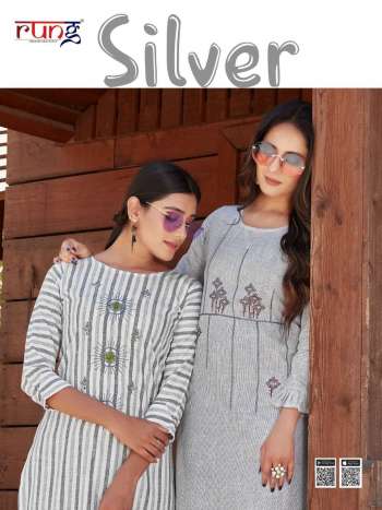 Rung Silver Rayon Casual wear kurtis wholesaler