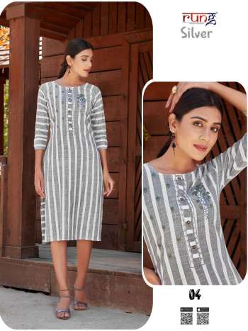 Rung Silver Rayon Casual wear kurtis wholesaler