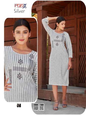 Rung Silver Rayon Casual wear kurtis wholesaler