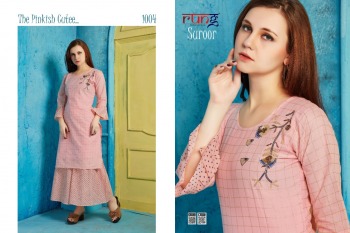 Rung Suroor Kurtis with Sharara catalog wholesaler