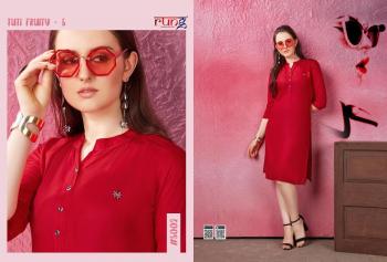 Rung tuti fruity 5 rayon daily wear kurtis wholesaler