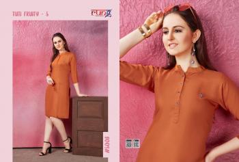 Rung tuti fruity 5 rayon daily wear kurtis wholesaler